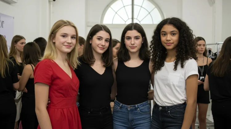 Chicas guapas adolescentes de 14 años