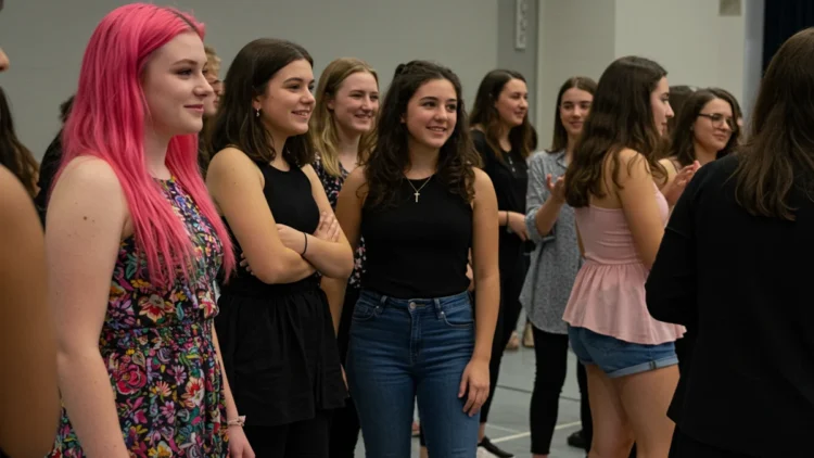 Modelos de 15 años en un casting de ropa