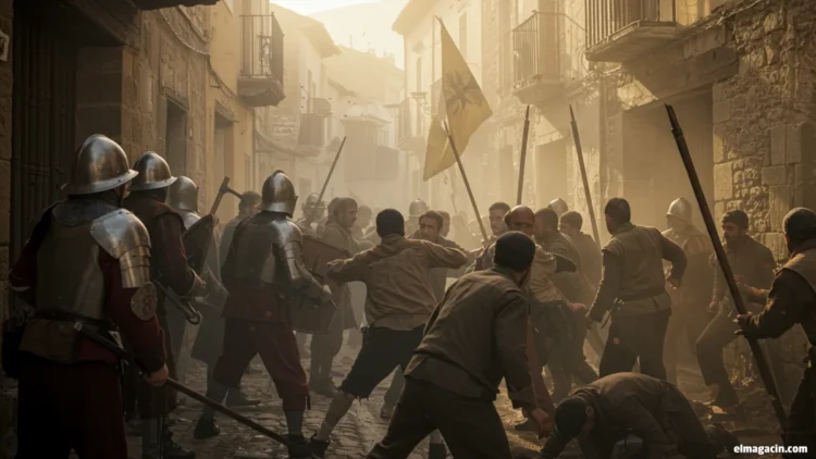 Enfrentamientos en las calles de Castilla