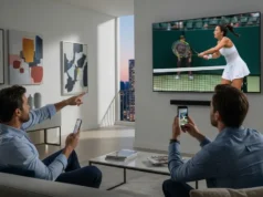 Creación de un agregador de datos de un solo deporte como actividad secundaria Hombres viendo tenis femenino en la televisión