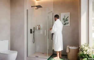 Guía para elegir mamparas de ducha según estilo y espacio del baño Mampara de ducha plegable