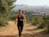 El impacto de la atención plena en la toma de decisiones cotidianas Mujer corriendo con un reloj GPS