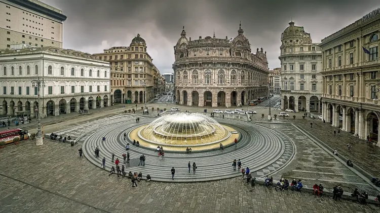 Piazza de Ferrari en Génova